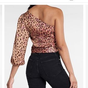 Express cheetah wrap top